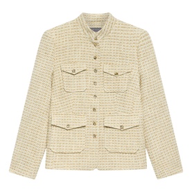 Flap Pocket Boucl&eacute; Jacket