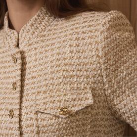 Flap Pocket Boucl&eacute; Jacket