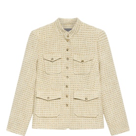 Flap Pocket Boucl&eacute; Jacket
