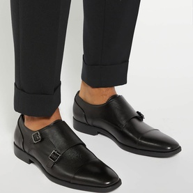 Satchin Wide Fit Double Strap Monk Shoes