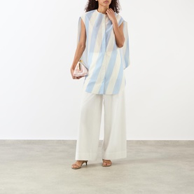 The Berlingot Stripe Mini Shirt Dress
