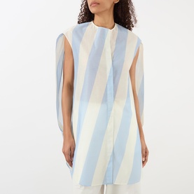 The Berlingot Stripe Mini Shirt Dress