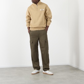 Le Camionneur Gros Grain Logo Half-Zip Sweatshirt