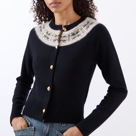 Josefa Fair Isle Cashmere Cardigan