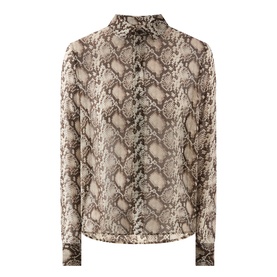 Gaia Snake Print Silk Blouse