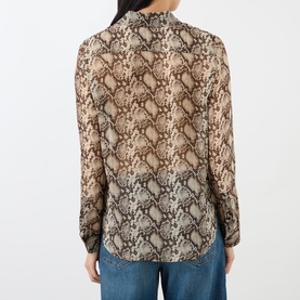Gaia Snake Print Silk Blouse