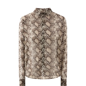 Gaia Snake Print Silk Blouse