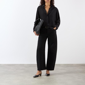 Tribecca Mid-Rise Barrel Leg Trousers
