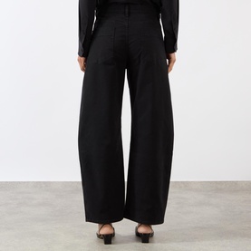 Tribecca Mid-Rise Barrel Leg Trousers