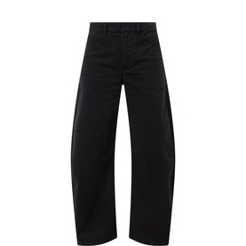 Tribecca Mid-Rise Barrel Leg Trousers