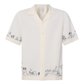 Contrast Trim Bowling Shirt