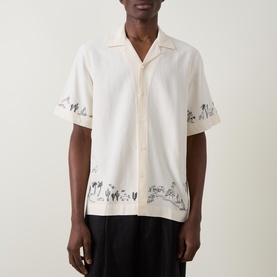 Contrast Trim Bowling Shirt