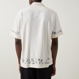 Contrast Trim Bowling Shirt