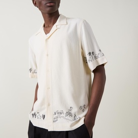 Contrast Trim Bowling Shirt