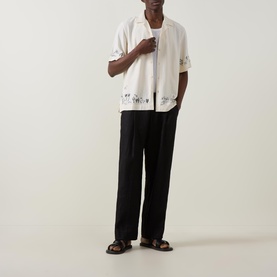 Contrast Trim Bowling Shirt