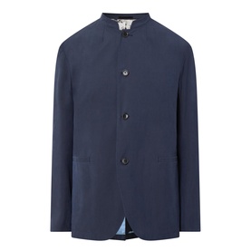 Collarless Button Overshirt