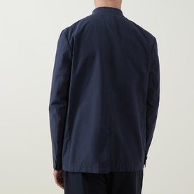 Collarless Button Overshirt