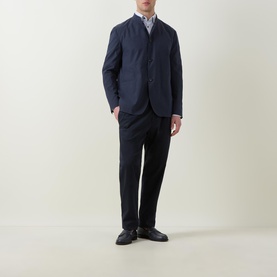 Collarless Button Overshirt