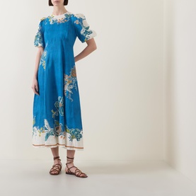 Luda Placement Floral Dress