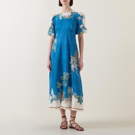 Luda Placement Floral Dress