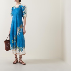 Luda Placement Floral Dress