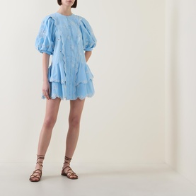 Maizy Embroidered Mini Shirt Dress