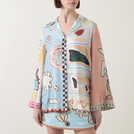 Michelle Printed Silk Shirt