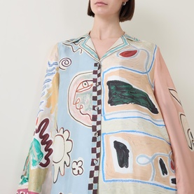 Michelle Printed Silk Shirt