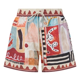 Michelle Printed Linen Shorts