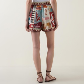 Michelle Printed Linen Shorts