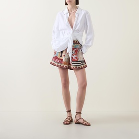 Michelle Printed Linen Shorts