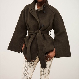 Lourthney Short Belted Coat
