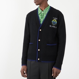 Flaming Tennis Logo Cardigan