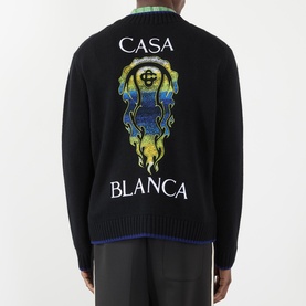 Flaming Tennis Logo Cardigan