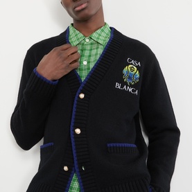 Flaming Tennis Logo Cardigan