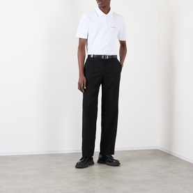 Embossed Laurel Logo Polo Shirt
