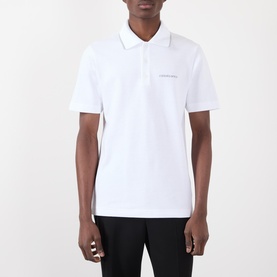 Embossed Laurel Logo Polo Shirt