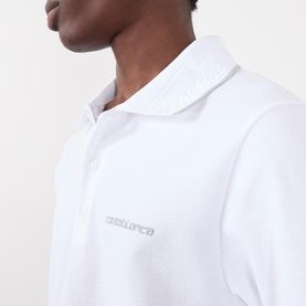 Embossed Laurel Logo Polo Shirt