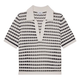 Gemma Open-Knit Polo Shirt