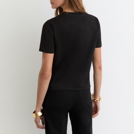 Josie Ribbed Trim T-Shirt
