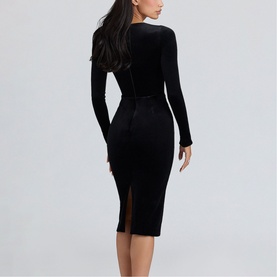 Asha Velvet Pencil Dress