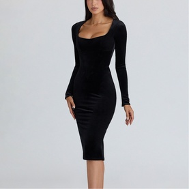 Asha Velvet Pencil Dress