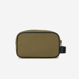Canvas Leather Trim Clutch