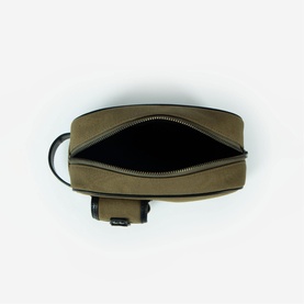 Canvas Leather Trim Clutch