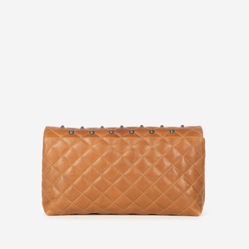 H&eacute;ritage Crackled Leather Small Clutch