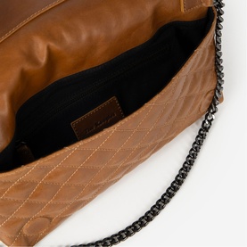 H&eacute;ritage Crackled Leather Small Clutch