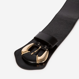 Wide Patent Leather Belt