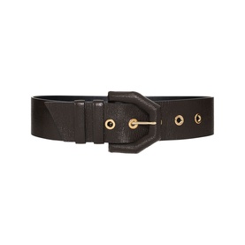 Wide Textured Leather Belt
