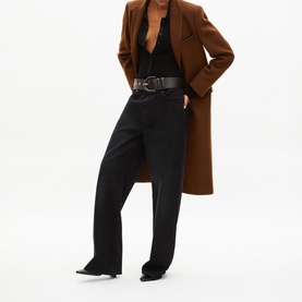 Wide Textured Leather Belt