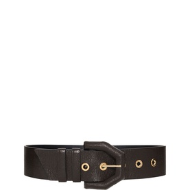 Wide Textured Leather Belt
